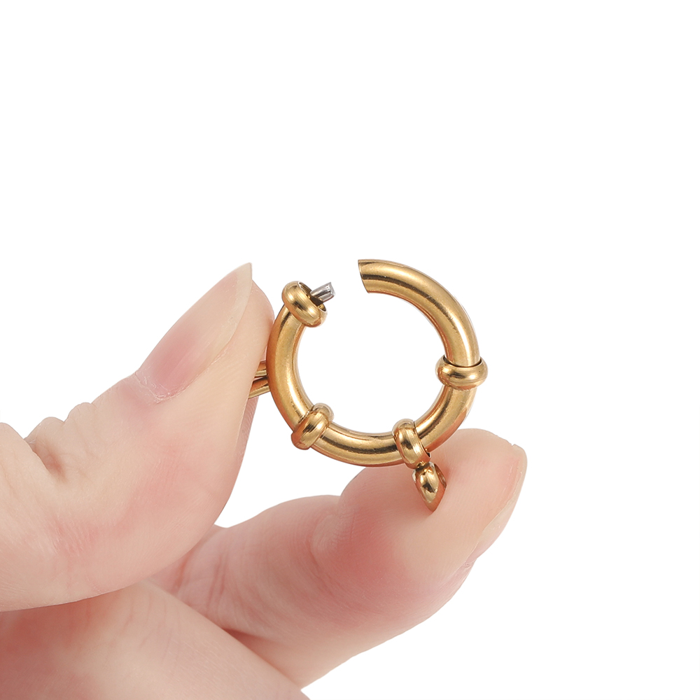 ตะขอเกี่ยวสปริงทรงกลมสแตนเลส 2 - Jewelry Making Brass บทวิจารณ์และราคา