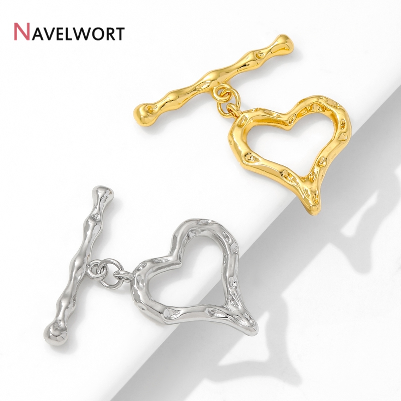 ตัวล็อกแบบ OT รูปหัวใจชุบทอง 1 - Jewelry Making Brass บทวิจารณ์และราคา
