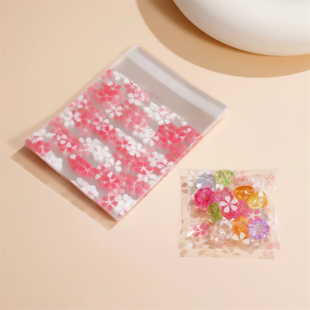 ถุงพลาสติกใสลายดอกไม้แบบปิดผนึ - Jewelry Making Event บทวิจารณ์และราคา