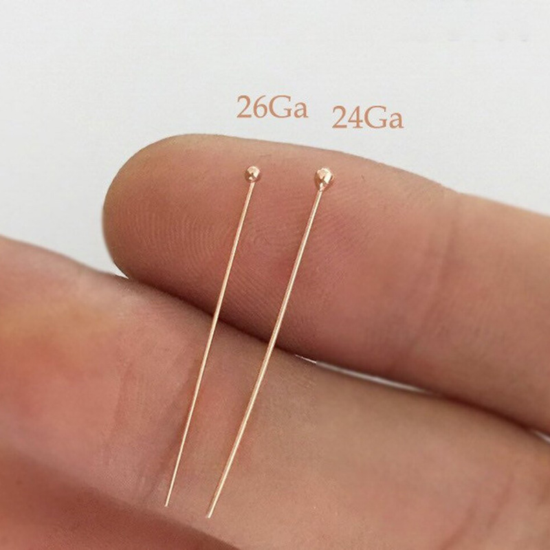 ลวดหัวบอลเคลือบทองคำชมพู 14K ข - Jewelry Making Head Pins บทวิจารณ์และราคา