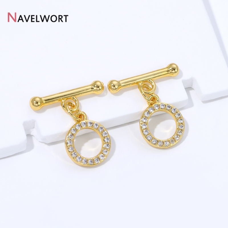 ตัวล็อกแบบ OT ชุบทอง 18K ประดั - Jewelry Making Brass บทวิจารณ์และราคา