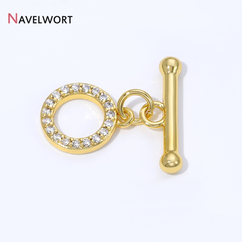 ตัวล็อกแบบ OT ชุบทอง 18K ประดั - Jewelry Making Brass บทวิจารณ์และราคา