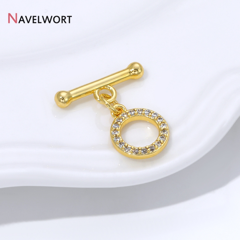 ตัวล็อกแบบ OT ชุบทอง 18K ประดั - Jewelry Making Brass บทวิจารณ์และราคา