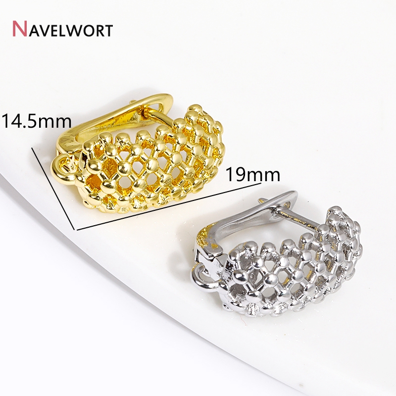 ตะขอเกี่ยวต่างหูแบบกลวงชุบทอง  - Jewelry Making Metal Supplies บทวิจารณ์และราคา