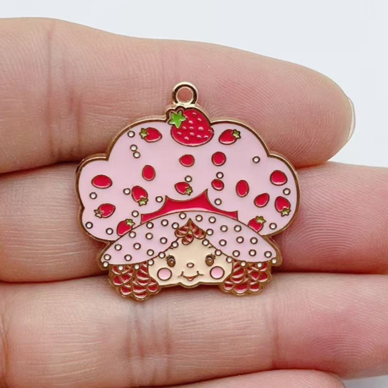 10 ชิ้น จี้โลหะเคลือบลายสตรอว์ - Jewelry Making Brass บทวิจารณ์และราคา