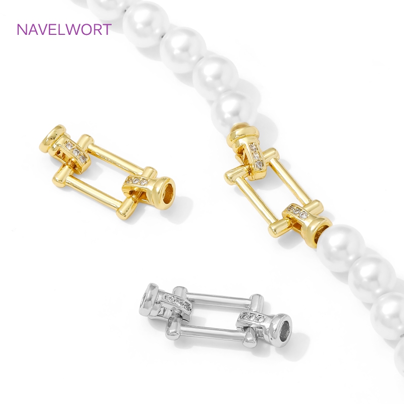 1/2 ชิ้น ตัวล็อคแบบมุกชุบทอง 1 - Jewelry Making Metal Supplies บทวิจารณ์และราคา